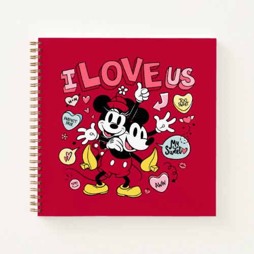 Mickey Mouse  Minnie Mouse  I Love Us Notebook