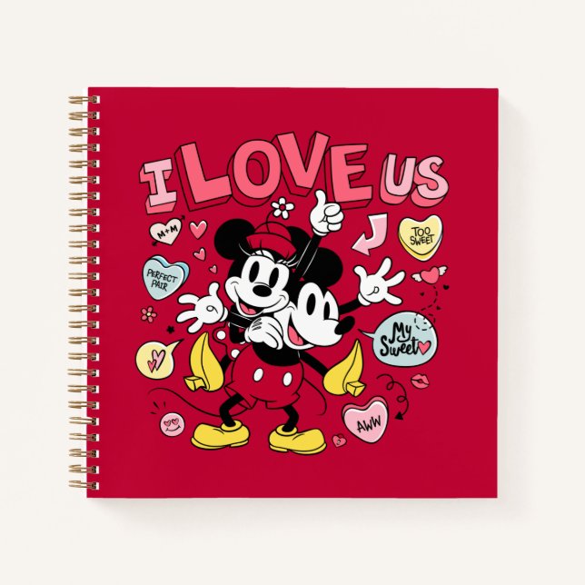 Mickey Mouse & Minnie Mouse | I Love Us Notebook (Front)