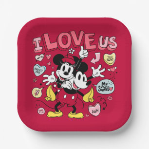Mickey Mouse & Minnie Mouse   I Love Us Paper Plates