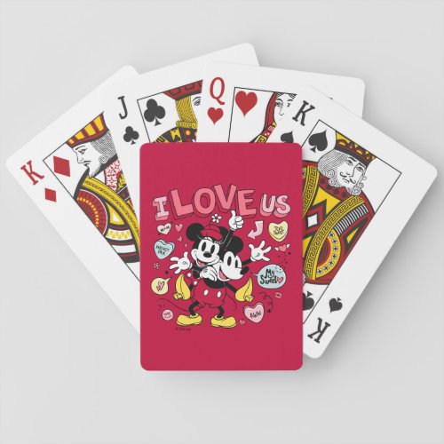 Mickey Mouse  Minnie Mouse  I Love Us Playing Cards