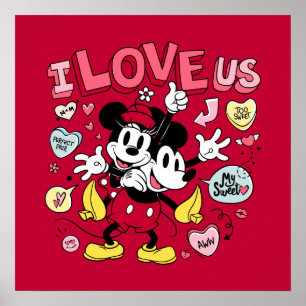 Mickey Mouse & Minnie Mouse   I Love Us Poster