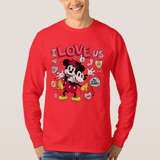 Mickey Mouse & Minnie Mouse | I Love Us T-Shirt (Front)