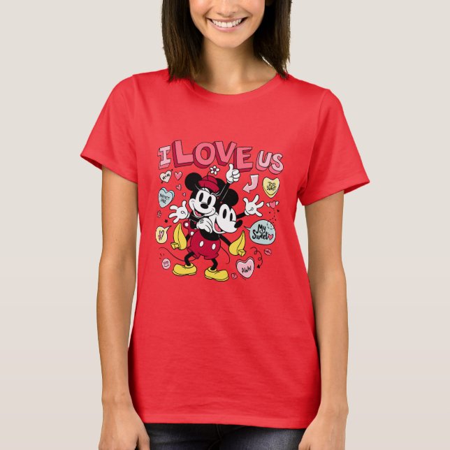Mickey Mouse & Minnie Mouse | I Love Us T-Shirt (Front)