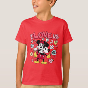Mickey Mouse & Minnie Mouse I Love Us T-Shirt