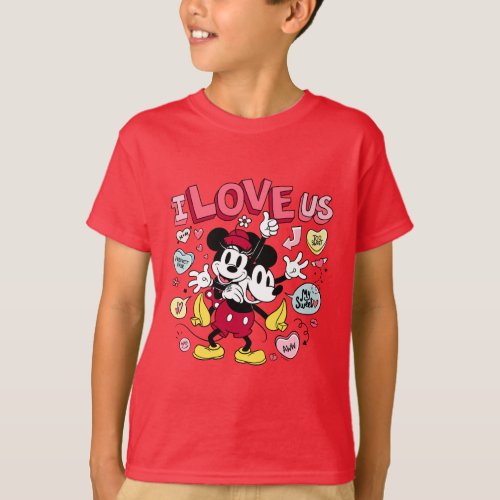 Mickey Mouse  Minnie Mouse  I Love Us T_Shirt