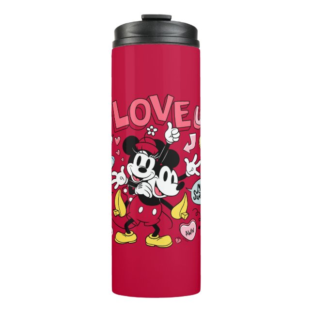 Mickey Mouse & Minnie Mouse | I Love Us Thermal Tumbler (Front)