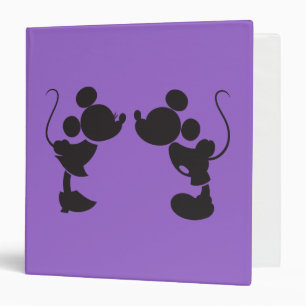 Mickey Mouse & Minnie Silhouette 3 Ring Binder