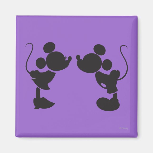 Mickey Mouse & Minnie  Silhouette Magnet (Front)