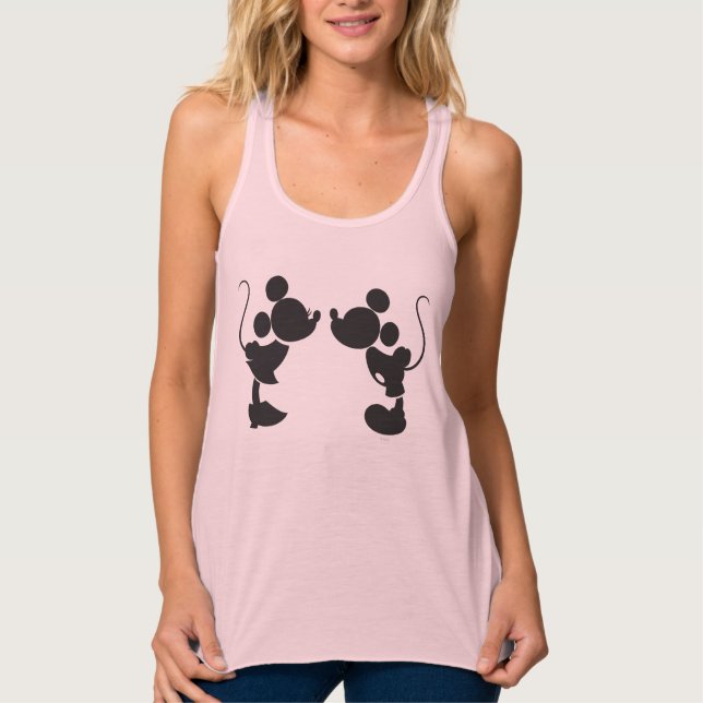 Mickey Mouse & Minnie  Silhouette Tank Top (Front)