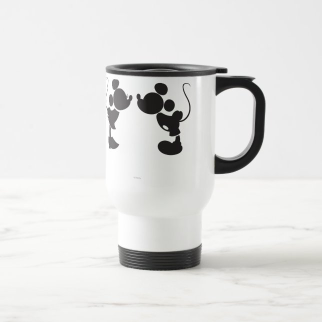 Mickey Mouse & Minnie  Silhouette Travel Mug (Right)