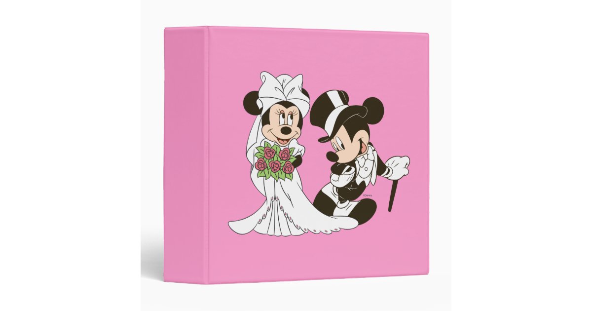 Mickey Mouse & Minnie Wedding Binder | Zazzle