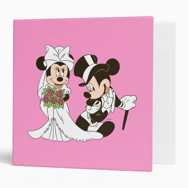 Mickey Mouse & Minnie Wedding Binder (Front/Inside)