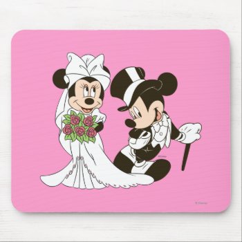 Mickey Mouse & Minnie Wedding Mouse Pad by MickeyAndFriends at Zazzle
