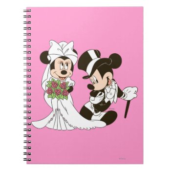 Mickey Mouse & Minnie Wedding Notebook by MickeyAndFriends at Zazzle