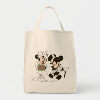 Mickey Mouse & Minnie Wedding Tote Bag by MickeyAndFriends at Zazzle