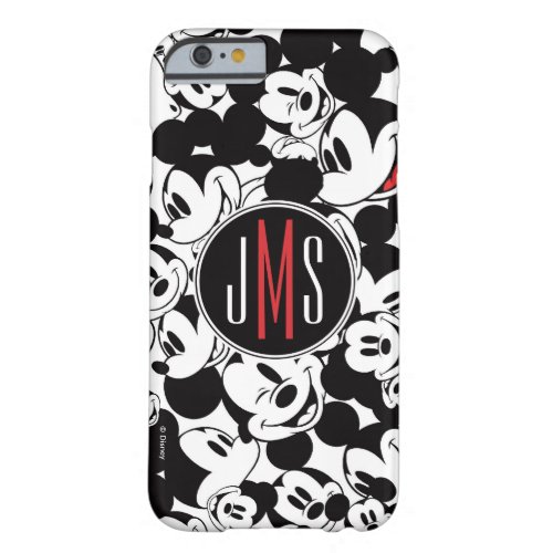 Mickey Mouse  Monogram Crowd Pattern Barely There iPhone 6 Case
