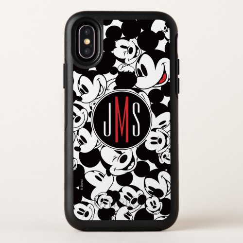 Mickey Mouse  Monogram Crowd Pattern OtterBox Symmetry iPhone X Case