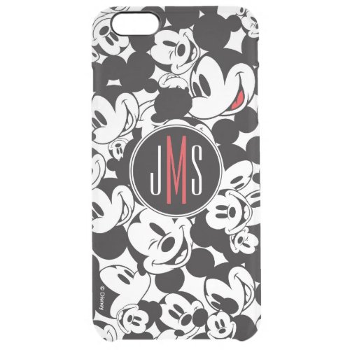 Mickey Mouse  Monogram Crowd Pattern Clear iPhone 6 Plus Case