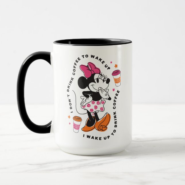 Mickey Mouse Morning Coffee Quote Mug (Left)