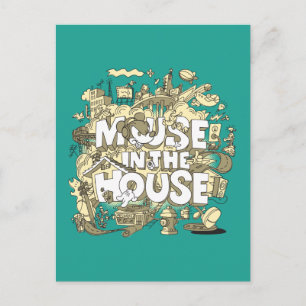 Mickey Mouse   Mouse In The House Postcard