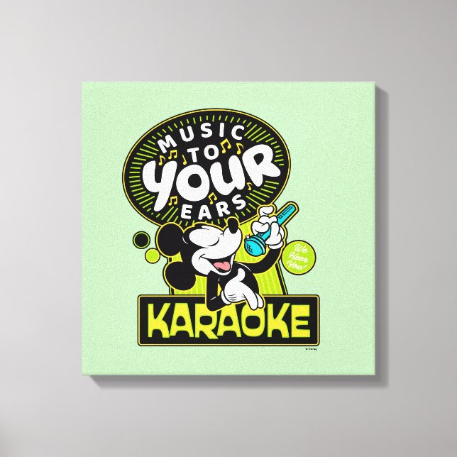 Mickey Mouse Music To Your Ears Karaoke Sign (Front)