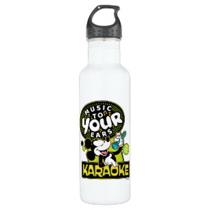 Mickey Mouse Music To Your Ears Karaoke Sign Stainless Steel Water Bottle