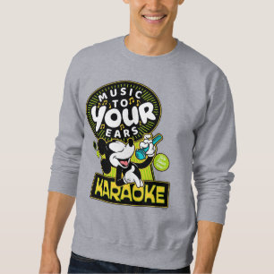 Mickey Mouse Music To Your Ears Karaoke Sign Sweatshirt