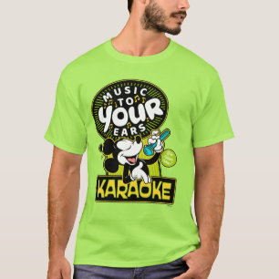 Mickey Mouse Music To Your Ears Karaoke Sign T-Shirt