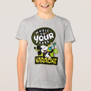 Mickey Mouse Music To Your Ears Karaoke Sign Tri-Blend Shirt