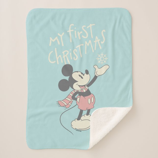 Mickey Mouse | My First Christmas Sherpa Blanket (Front)