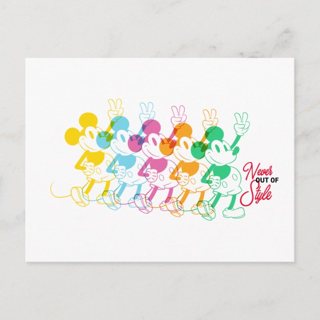 Mickey Mouse | Never Out of Style Postcard (Front)