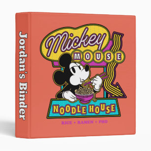 Mickey Mouse Noodle House Sign 3 Ring Binder