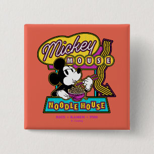 Mickey Mouse Noodle House Sign Button