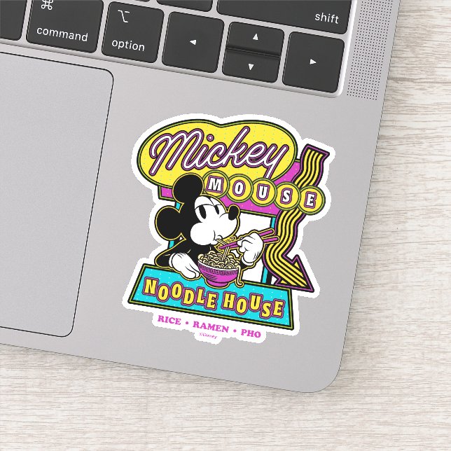 Mickey Mouse Noodle House Sign Sticker (Detail)
