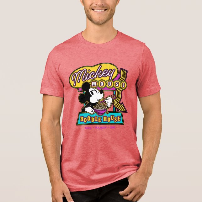 Mickey Mouse Noodle House Sign Tri-Blend Shirt (Front)