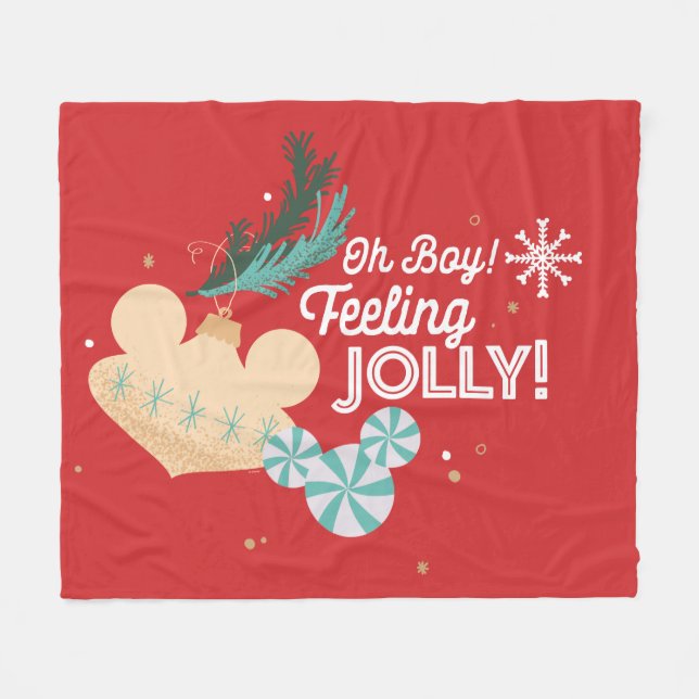 Mickey Mouse | Oh Boy! Feeling Jolly! Fleece Blanket (Front (Horizontal))