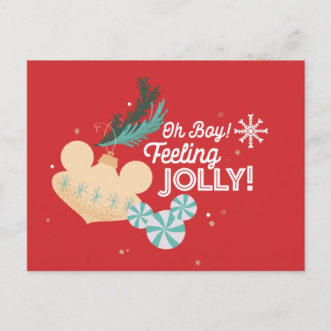 Mickey Mouse | Oh Boy! Feeling Jolly! Holiday Postcard (Front)