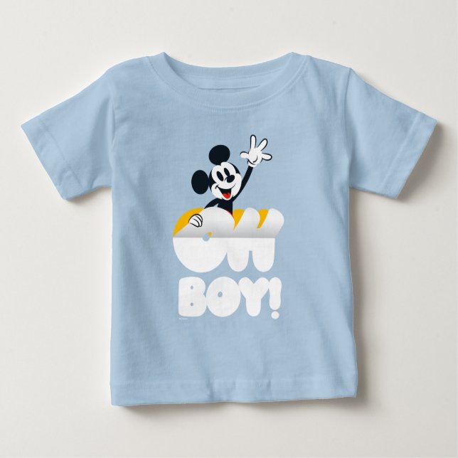 Mickey Mouse Oh Boy! Peel Away Baby T-Shirt (Front)