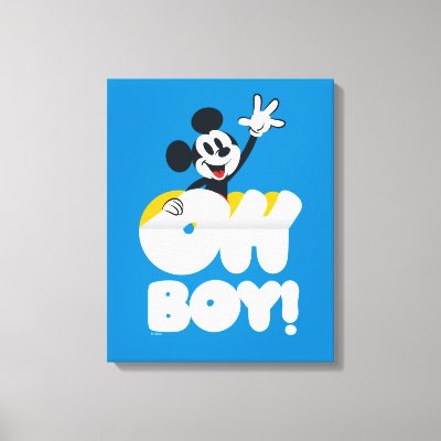 Mickey Mouse Oh Boy! Peel Away Canvas Print