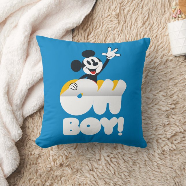 Mickey Mouse Oh Boy! Peel Away Throw Pillow (Blanket)