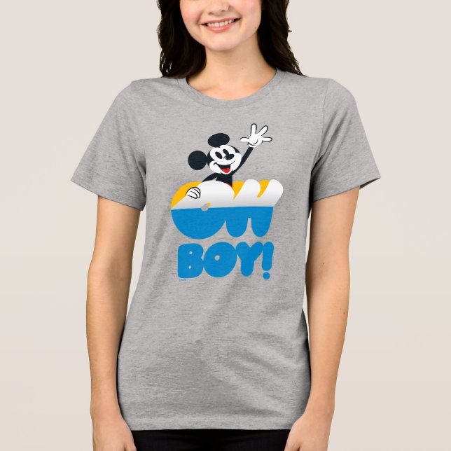 Mickey Mouse Oh Boy! Peel Away Tri-Blend Shirt (Front)