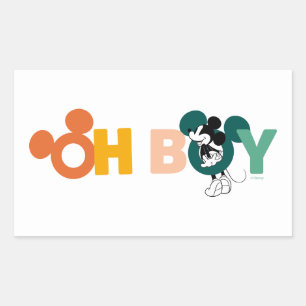 Mickey Mouse   Oh Boy Rectangular Sticker