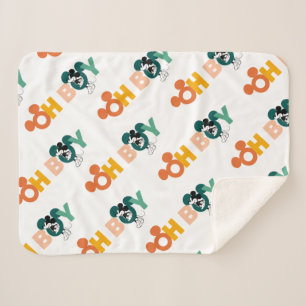 Mickey Mouse   Oh Boy Sherpa Blanket