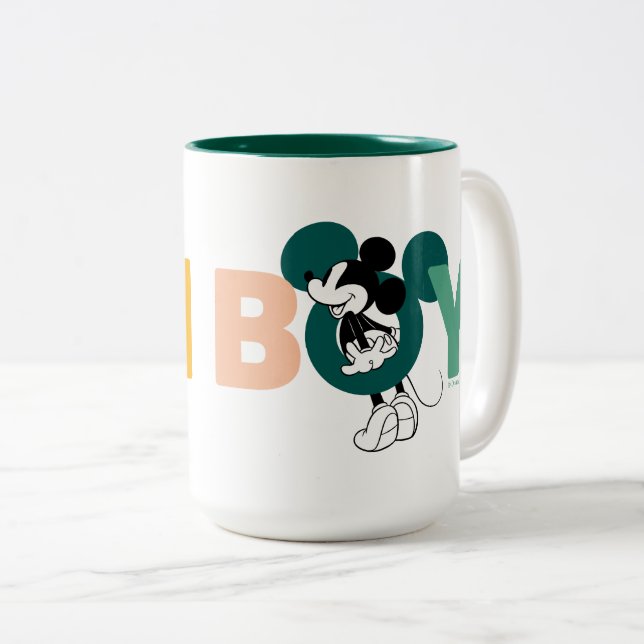 Mickey Mouse | Oh Boy Two-Tone Coffee Mug (Front Right)