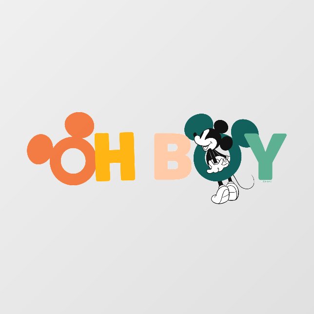 Mickey Mouse | Oh Boy Wall Decal (Front)