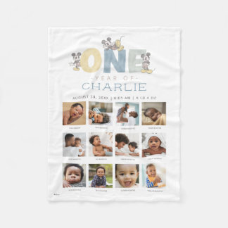 Mickey Mouse | One Year of - 12 Months Fleece Blanket