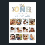 Mickey Mouse | One Year of - 12 Months Poster<br><div class="desc">Celebrate your child's first year with this Mickey Mouse Birthday poster. Personalize by adding your child's name and 12 months of photos!</div>