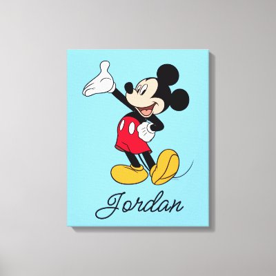 Mickey Mouse Open Hand Gesture Canvas Print