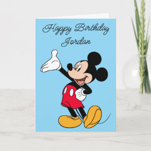 Mickey Mouse Open Hand Gesture Card
