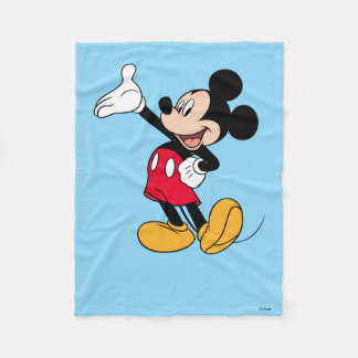 Mickey Mouse Open Hand Gesture Fleece Blanket